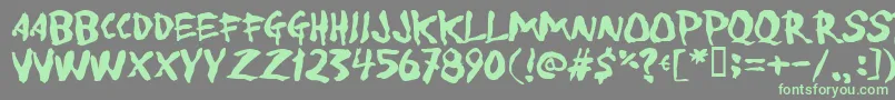 Шрифт Toforgiv – зелёные шрифты на сером фоне