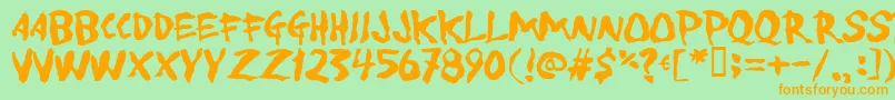Toforgiv Font – Orange Fonts on Green Background