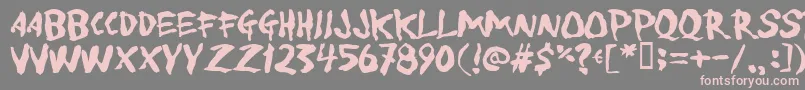 Toforgiv-fontti – vaaleanpunaiset fontit harmaalla taustalla