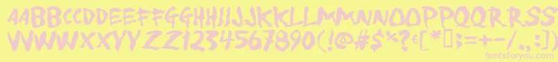 Toforgiv Font – Pink Fonts on Yellow Background