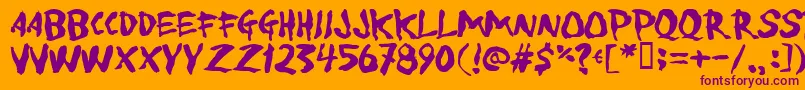 Toforgiv Font – Purple Fonts on Orange Background