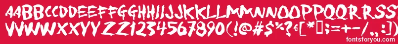 Toforgiv Font – White Fonts on Red Background