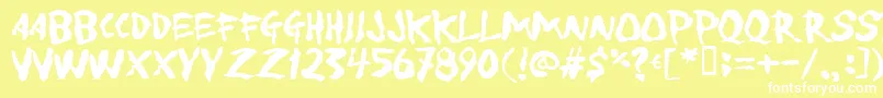 Toforgiv Font – White Fonts on Yellow Background