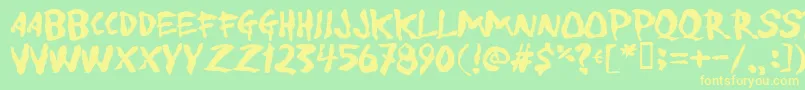 Toforgiv Font – Yellow Fonts on Green Background