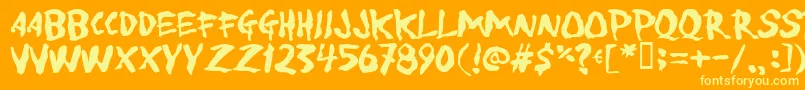 Toforgiv Font – Yellow Fonts on Orange Background