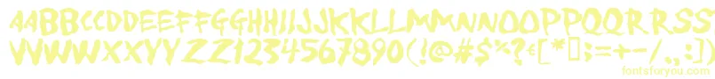 Шрифт Toforgiv – жёлтые шрифты на белом фоне