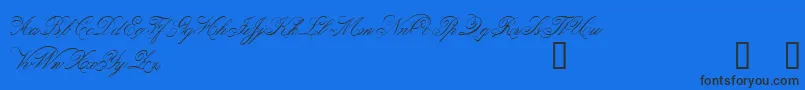 Be Font – Black Fonts on Blue Background