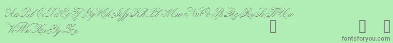 Be Font – Gray Fonts on Green Background