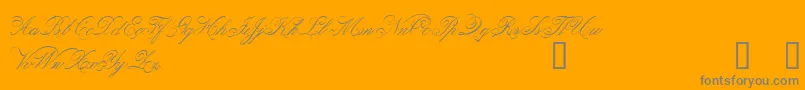 Be-Schriftart – Graue Schriften auf orangefarbenem Hintergrund