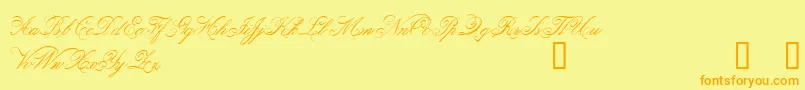 Be Font – Orange Fonts on Yellow Background