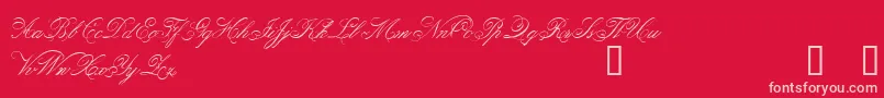 Be Font – Pink Fonts on Red Background