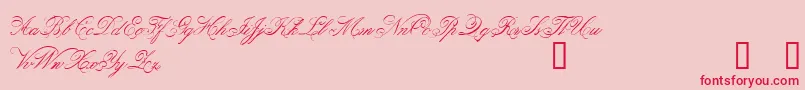 Be Font – Red Fonts on Pink Background