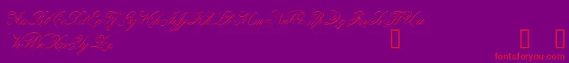 Be Font – Red Fonts on Purple Background