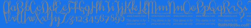 SnowhouseDemo Font – Gray Fonts on Blue Background