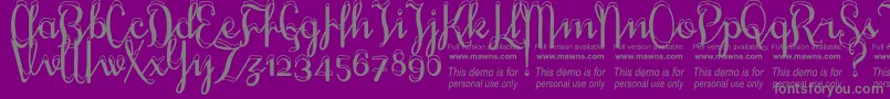SnowhouseDemo Font – Gray Fonts on Purple Background