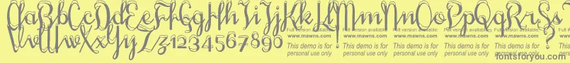 SnowhouseDemo Font – Gray Fonts on Yellow Background