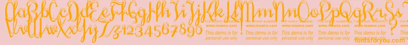 SnowhouseDemo Font – Orange Fonts on Pink Background