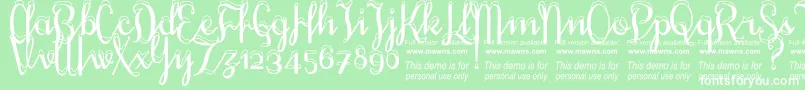 SnowhouseDemo Font – White Fonts on Green Background