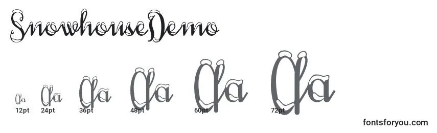 SnowhouseDemo Font Sizes