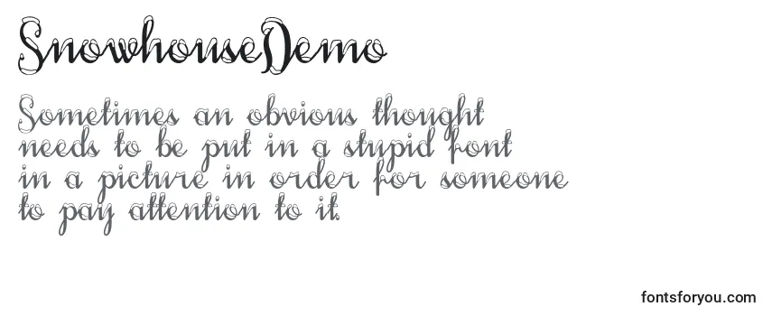 SnowhouseDemo Font