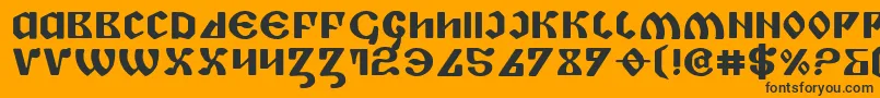 PiperPieBoldExpanded Font – Black Fonts on Orange Background