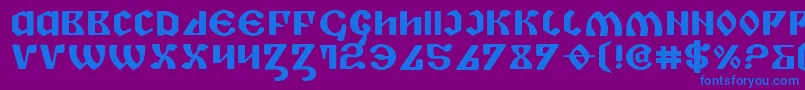 PiperPieBoldExpanded Font – Blue Fonts on Purple Background