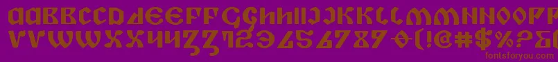 PiperPieBoldExpanded Font – Brown Fonts on Purple Background