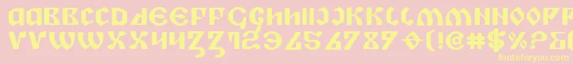 PiperPieBoldExpanded Font – Yellow Fonts on Pink Background