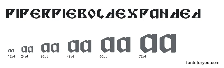 PiperPieBoldExpanded Font Sizes