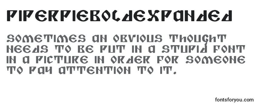 PiperPieBoldExpanded Font