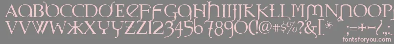 Underworld Font – Pink Fonts on Gray Background