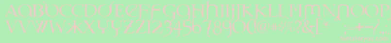 Underworld Font – Pink Fonts on Green Background