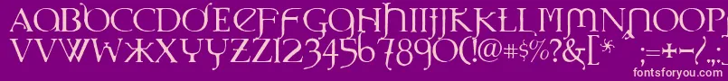 Underworld Font – Pink Fonts on Purple Background