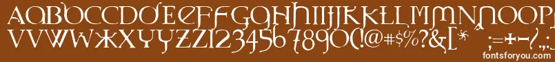 Underworld Font – White Fonts on Brown Background
