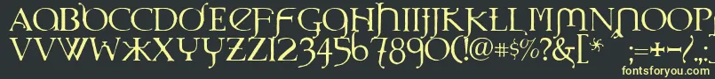 Underworld Font – Yellow Fonts on Black Background