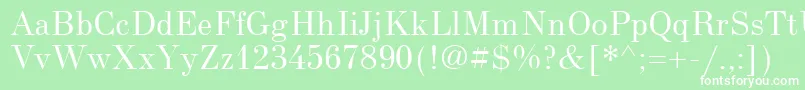 NewStandardUnicode Font – White Fonts on Green Background
