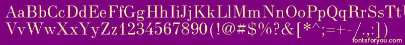 NewStandardUnicode Font – Yellow Fonts on Purple Background