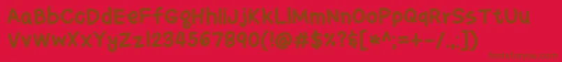 BingbongRevised Font – Brown Fonts on Red Background