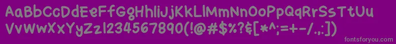 BingbongRevised Font – Gray Fonts on Purple Background
