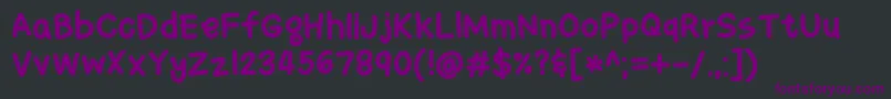フォントBingbongRevised – 黒い背景に紫のフォント