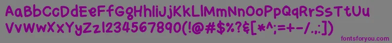BingbongRevised Font – Purple Fonts on Gray Background