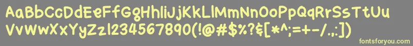BingbongRevised Font – Yellow Fonts on Gray Background