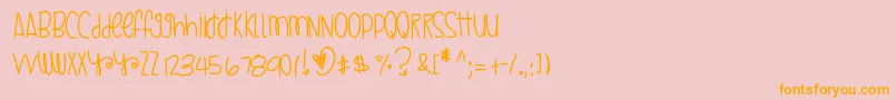 Glazedhoneybuns-Schriftart – Orangefarbene Schriften auf rosa Hintergrund