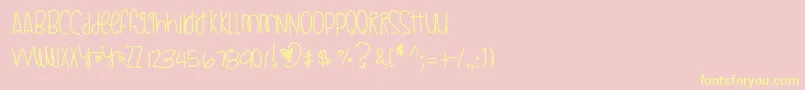 Glazedhoneybuns-Schriftart – Gelbe Schriften auf rosa Hintergrund