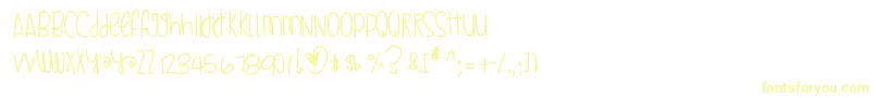 Glazedhoneybuns-Schriftart – Gelbe Schriften
