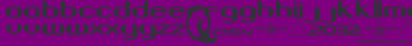 BeneathTheSurface-Schriftart – Schwarze Schriften auf violettem Hintergrund