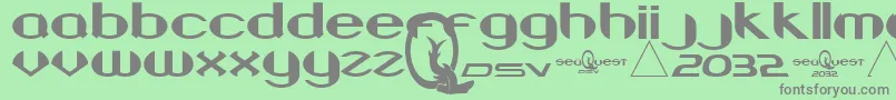 Шрифт BeneathTheSurface – серые шрифты на зелёном фоне