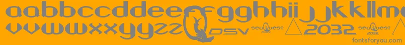 フォントBeneathTheSurface – オレンジの背景に灰色の文字