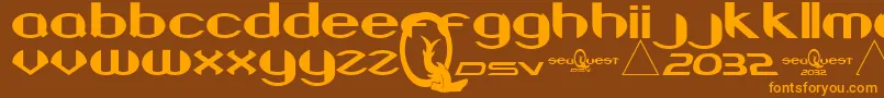 Шрифт BeneathTheSurface – оранжевые шрифты на коричневом фоне