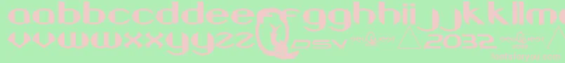 BeneathTheSurface Font – Pink Fonts on Green Background